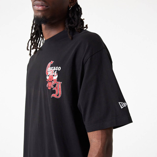 New Era Ανδρική κοντομάνικη μπλούζα Chicago Bulls Team Graphic Oversized T-Shirt